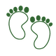 Pictogramme d’un pied : réflexologie plantaire